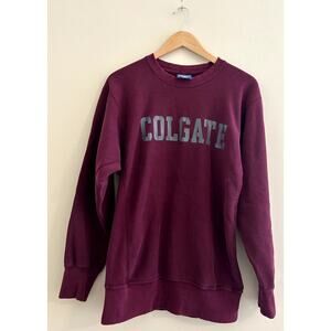 Vintage Maroon y2k Colgate University Thick Reverse Weave Crewneck Men's Medium